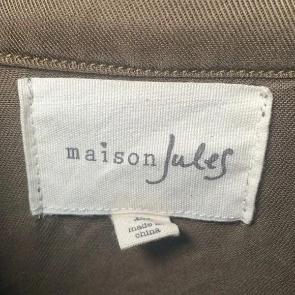 Maison Jules army green utility jacket size medium - Picture 2 of 9